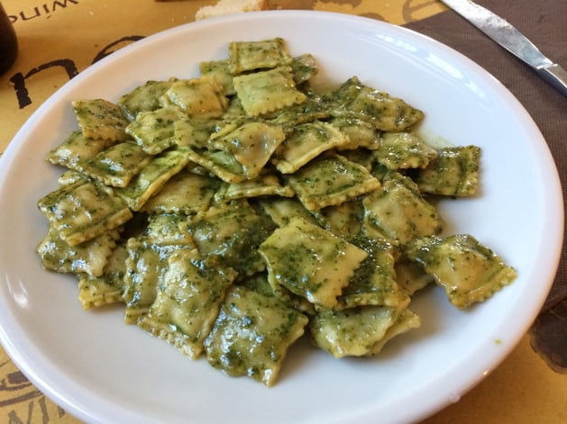 Ravioli with Pesto, Liguria, Italian food
