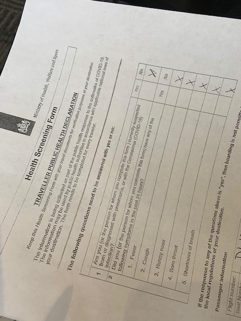 TRAVEL AMS Health Form